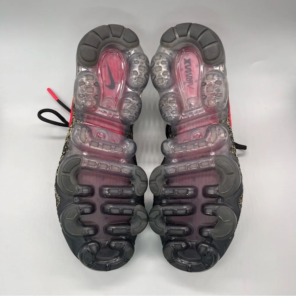 Nike Vapormax Flyknit 2 Cheetah Women’s Size 6.5 Black Red Lace Up Sneakers Shoe - Picture 8 of 11
